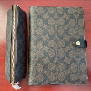 Coach Notebook and pencil case combo